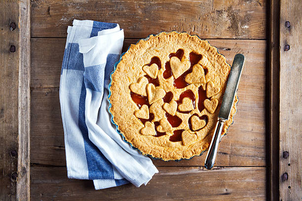 Homemade Organic  Pie with apricot jam Dessert Ready to Eat
