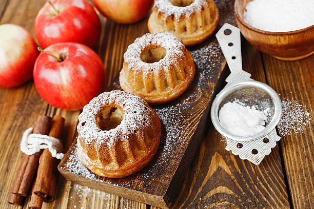 istock Apple muffins with powder sugar 505374156