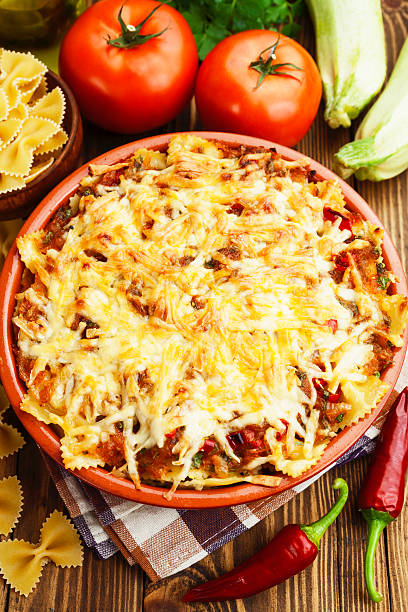 istock Baked pasta with vegetables and chilli 505375058