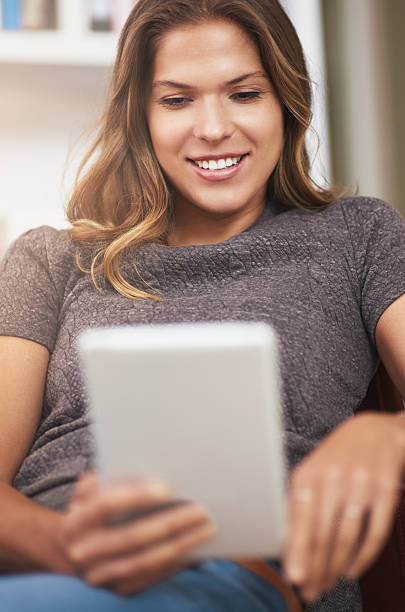 istock Streaming her favorite new series 505380176