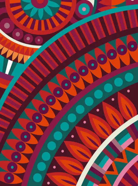 Vector illustration of Abstract vector tribal ethnic background