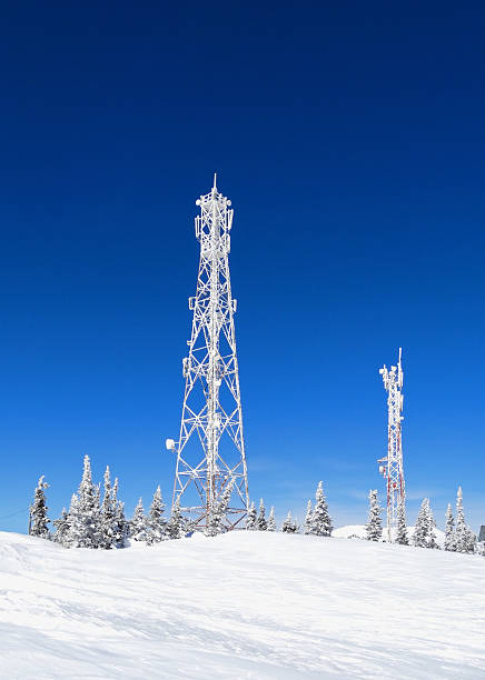 istock Communication towers  at mountain top 505393931