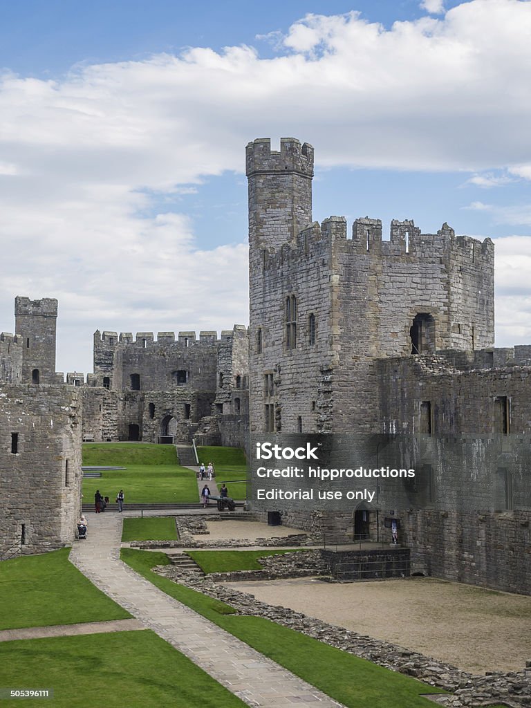 Caernarfon Castle, North Wales - Lizenzfrei Alt Stock-Foto