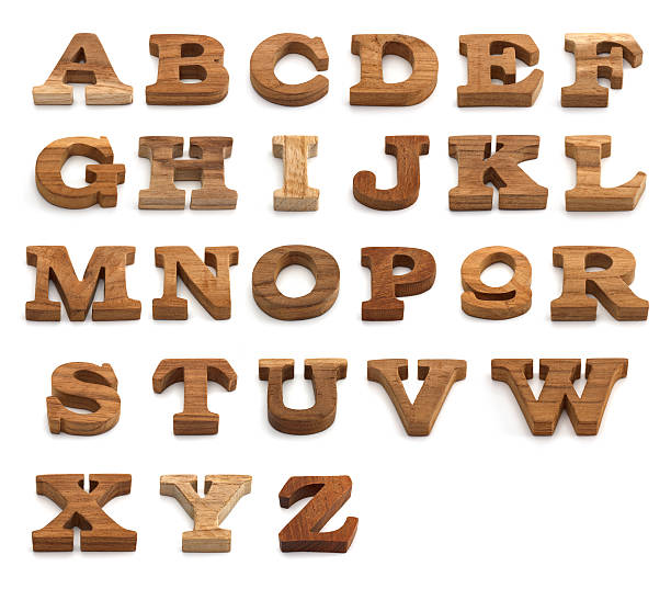 istock set of Alphabet made from wood 505398337