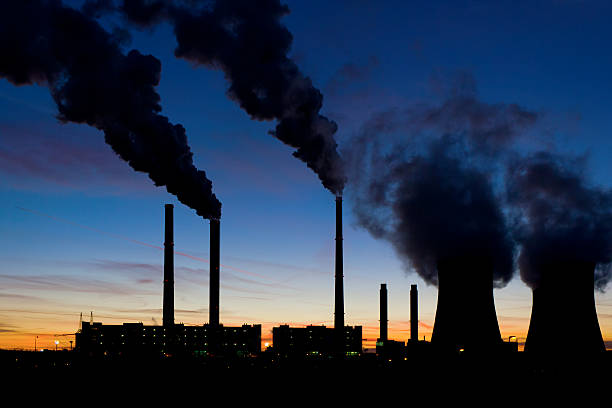 Coal power plant stock photo