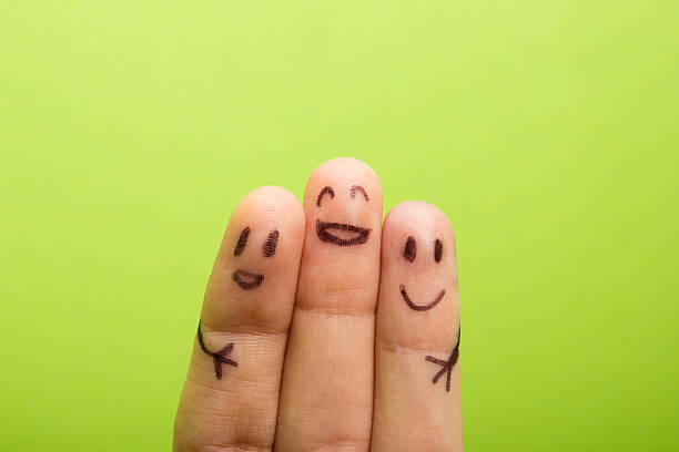 istock three smiling fingers that are very happy to be friends 505402130