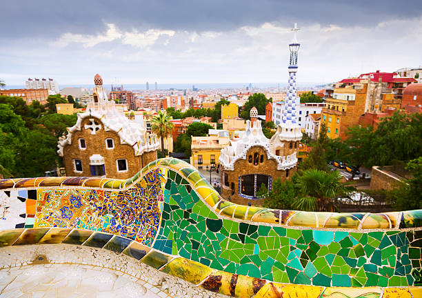 istock view of Barcelona from Park Guell 505405348