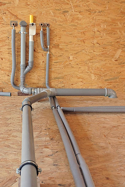 istock construction of pipelines in the house 505406046