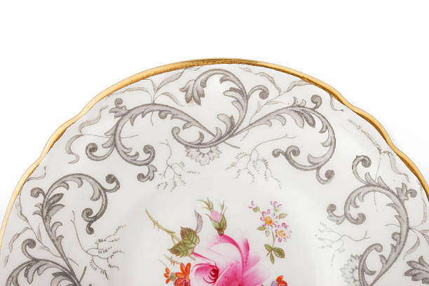 istock Part of  china plate on the white background 505408372