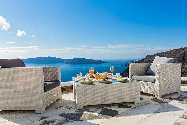 istock Breakfast on the shore of the  sea 505408682