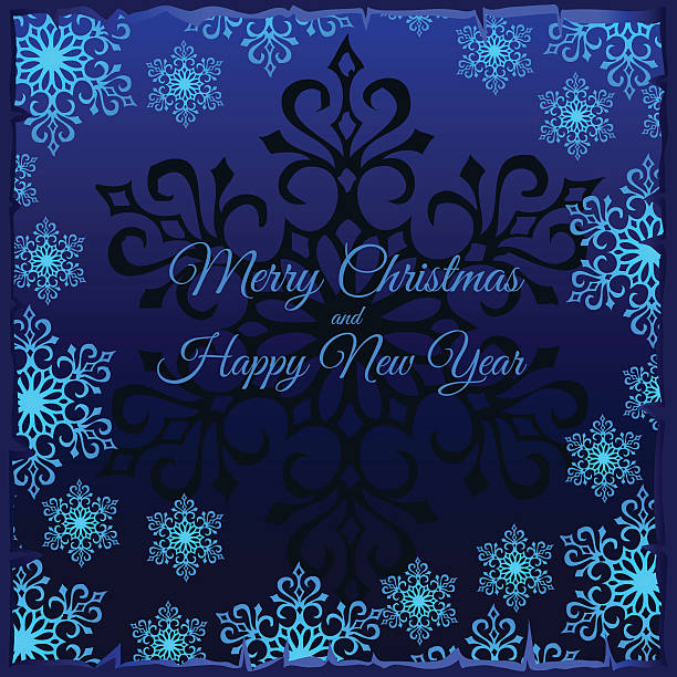 рождественская открытка с белым snowflakes по - invitation decoration frost placard stock illustrations