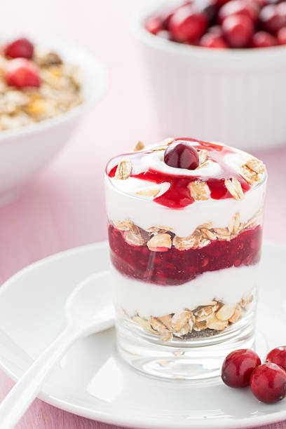 istock Yoghurt Dessert with muesli and cranberry 505412952