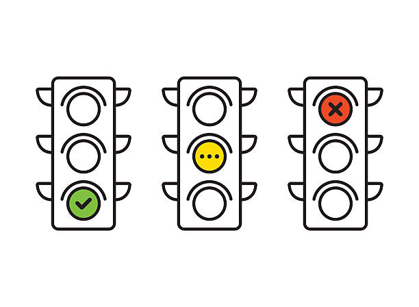 bildbanksillustrationer, clip art samt tecknat material och ikoner med traffic light icon - trafikljus