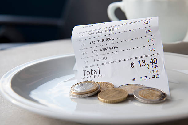 how much tip stock photo