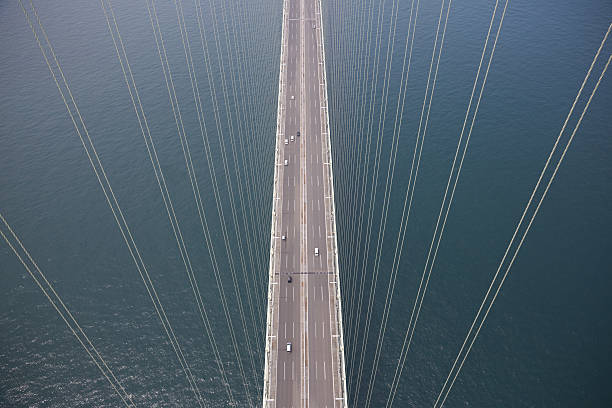istock Aerial View of Akashi Kaikyo Bridge 505440475