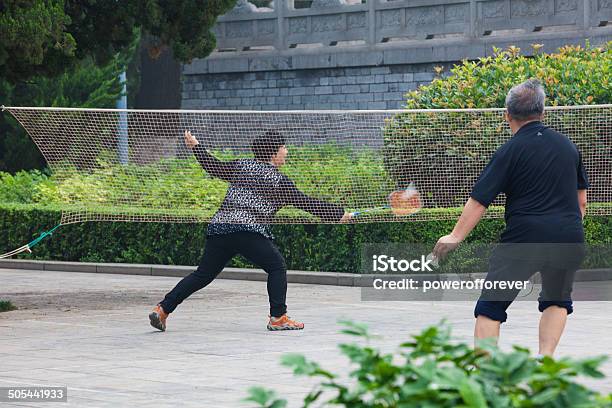 Badminton No Parque Xianqing - Fotografias de stock e mais imagens de Adulto - Adulto, Ao Ar Livre, Atividade Física