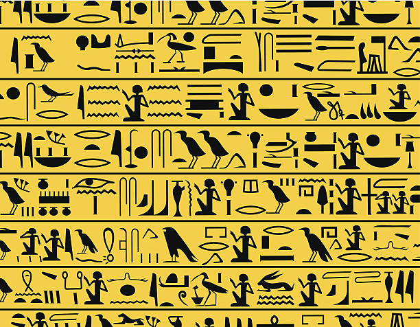 ilustraciones, imágenes clip art, dibujos animados e iconos de stock de hieroglyphs - egipcio antiguo