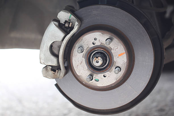 istock repaired equipment of car brake disc. 505464869