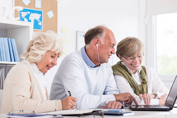 istock Smiling senior friends 505465246