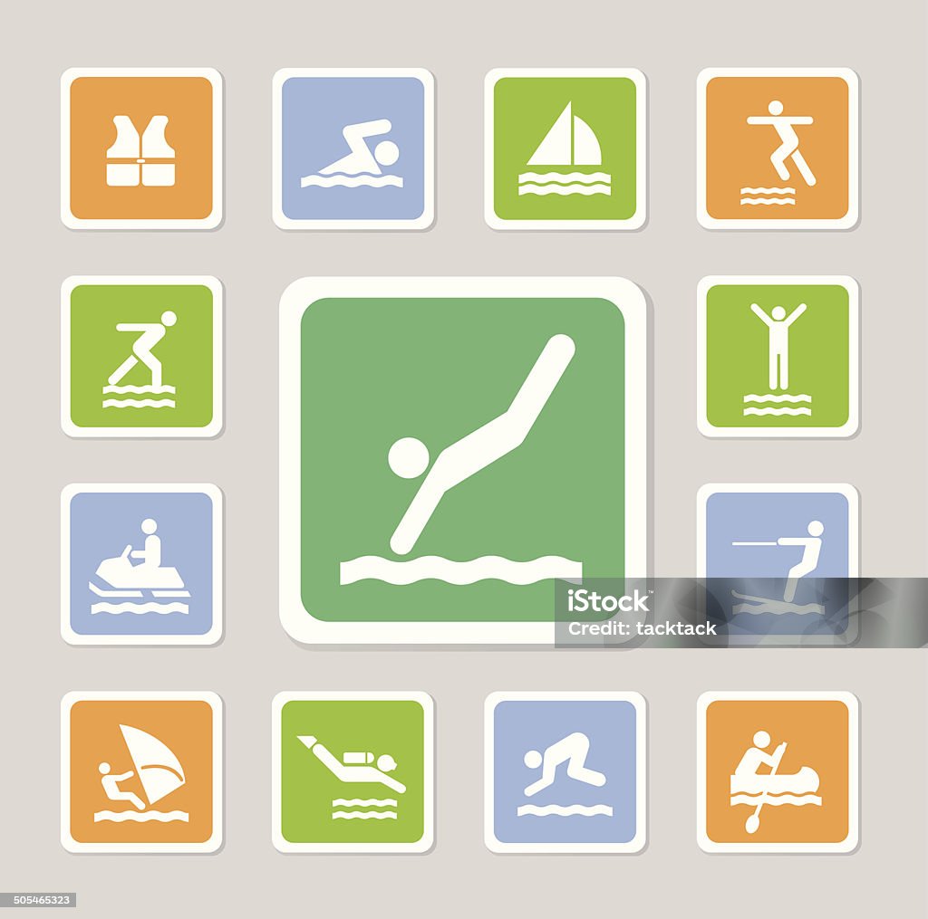 water sport icon water sport icon for use African Ethnicity stock vector