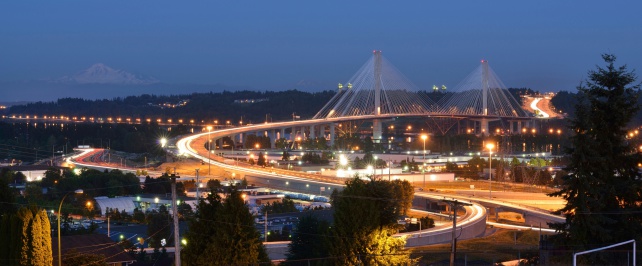 The New Port Mann Bridge, one of the widest bridges in the world