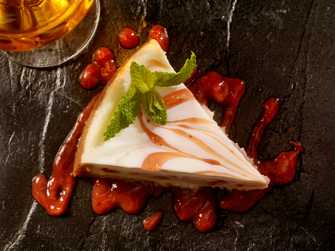 Strawberry Swirl Cheesecake   -Photographed on Hasselblad H3D2-39mb Camera