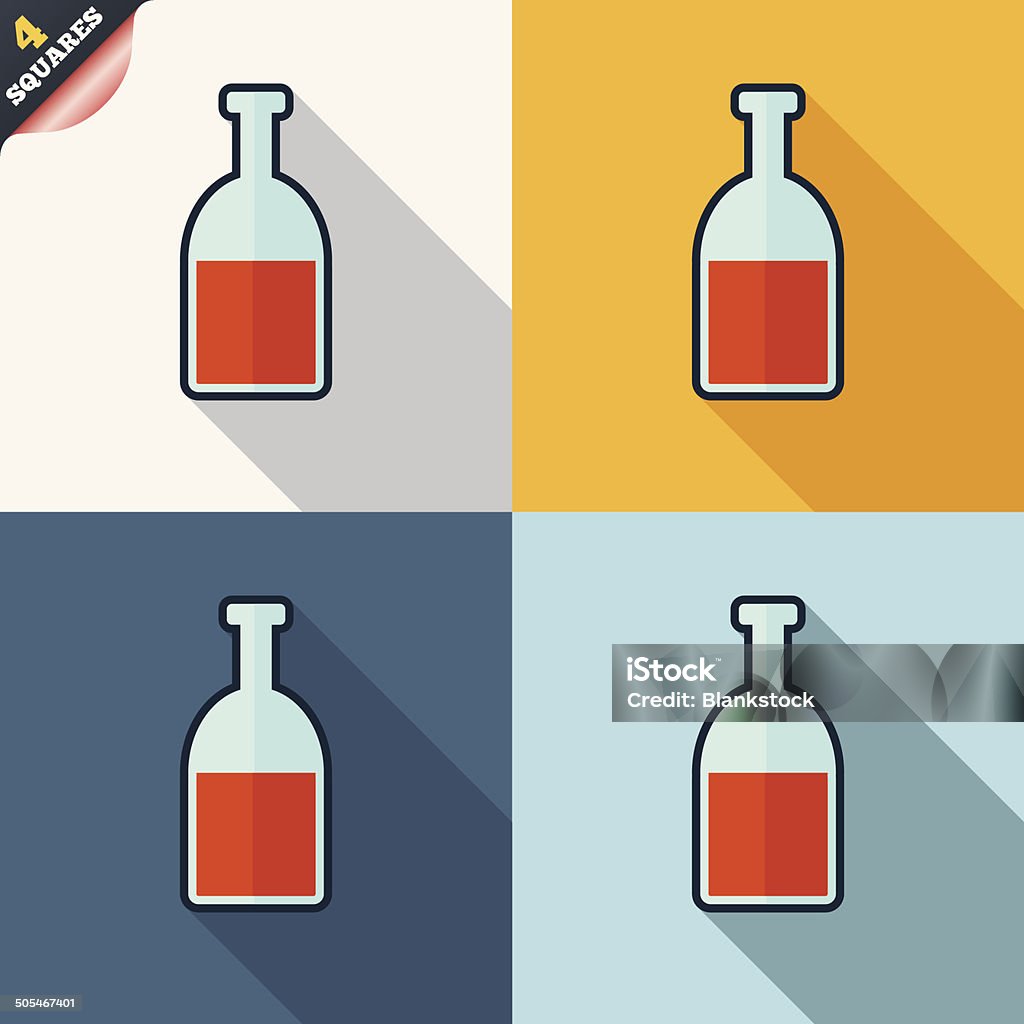 Simbol Botol Ikon Tanda Alkohol Simbol Minuman Botol Ilustrasi Stok - Unduh Gambar ...