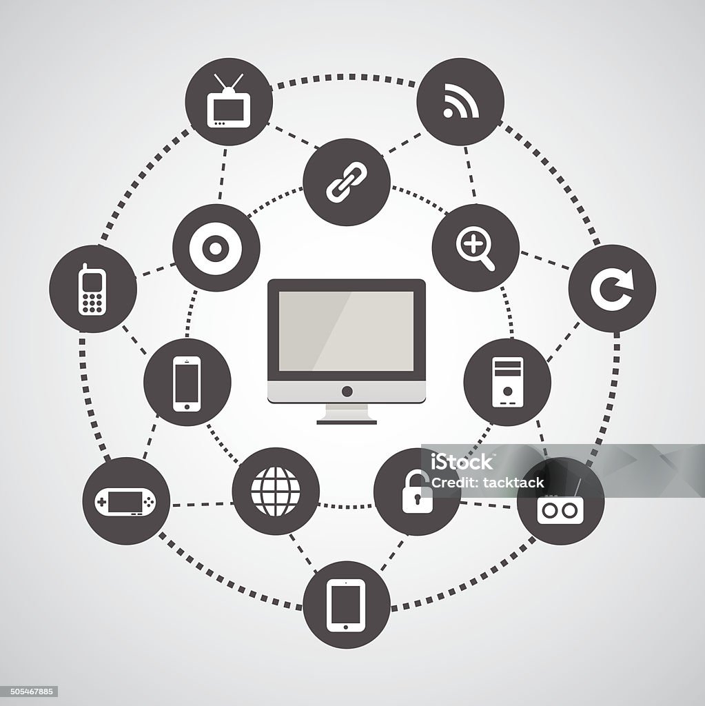 Technology Use Symbol Technology Symbol Stock Illustration - Download Image Now ...