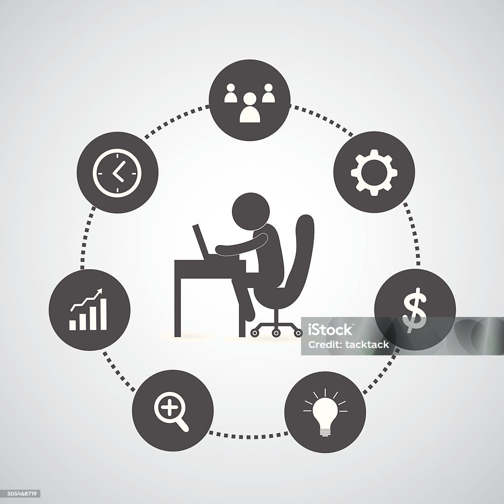 Tasking Symbol Schematic Info Graphic Symbol Stock Illustration - Download Image Now ...