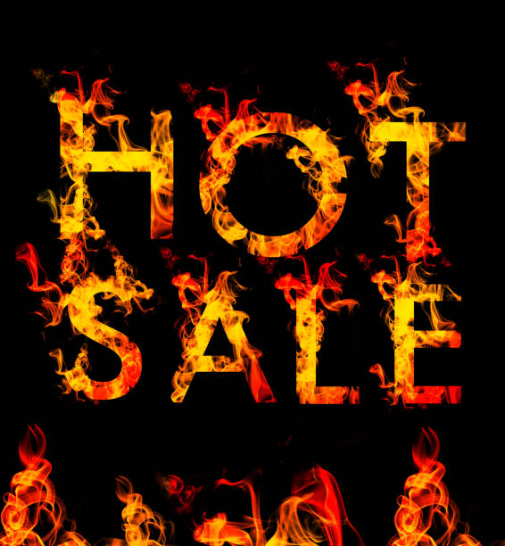 istock Hot Sale realistic fire - template 505469718