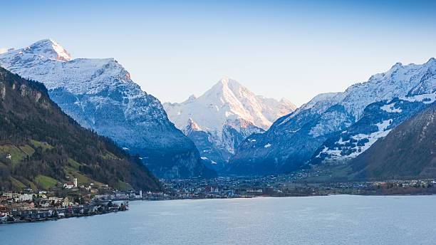 istock Alps in snow at sunset 505470086