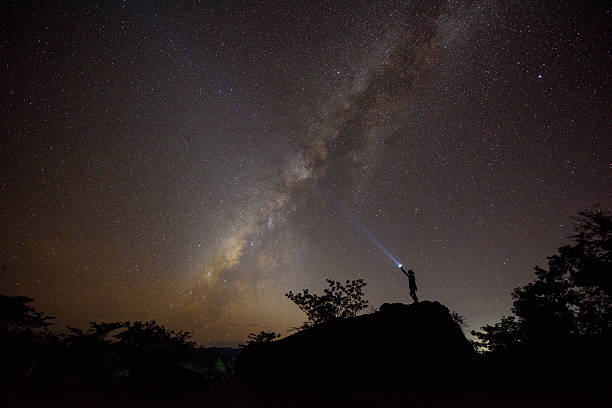istock The milky way and the rock. 505470952