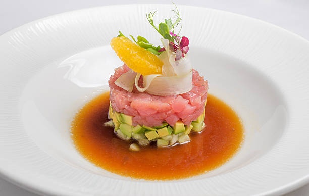 istock Salmon tartar, gourmet Food 505472962