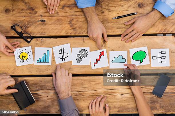 Business Concepts On Desk Stock Photo - Download Image Now - Small Business, Planning, Franchising