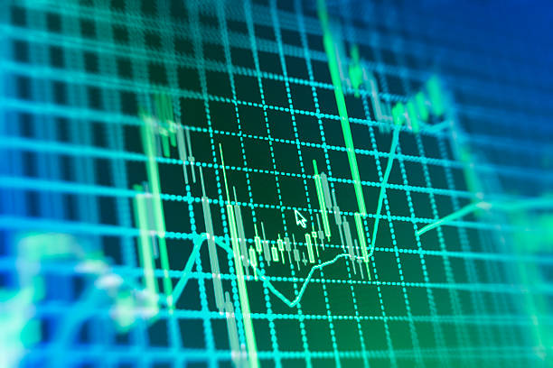 istock Stock market graph and bar chart price display 505474928