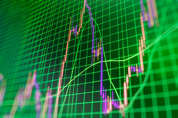 istock Stock market graph and bar chart price display 505475232
