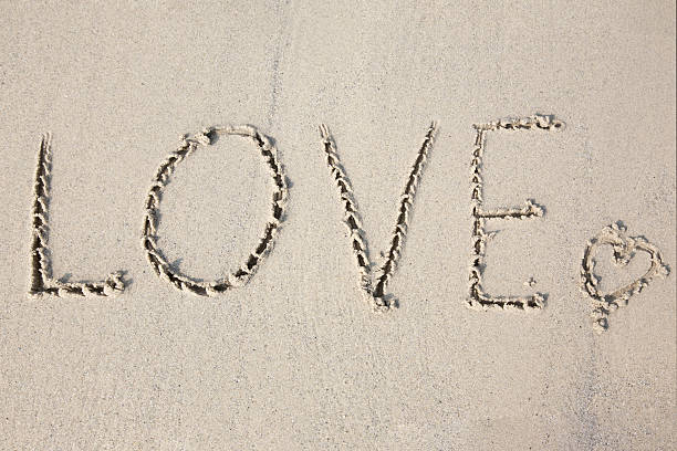istock love message written in sand at beach 505475330