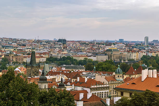 Panorama view in Prague capital