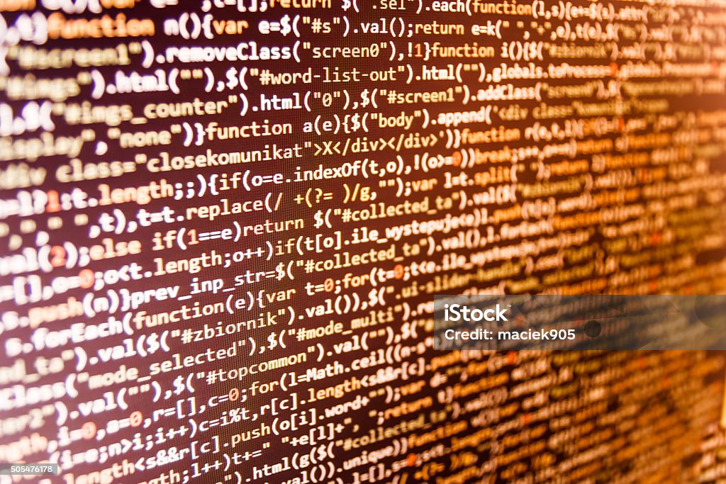 Software Codinf Software Developer Programming Code On Computer Stock Photo - Download ...