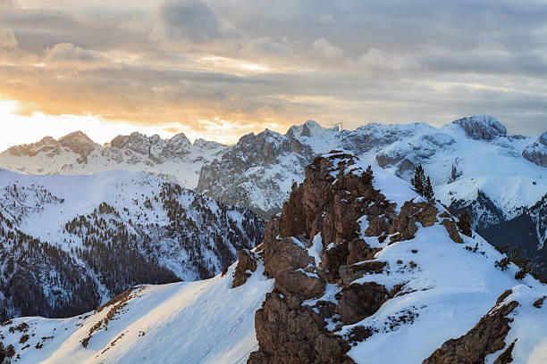 istock Winter landscape of high snowy mountains 505476892