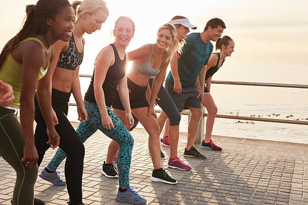 istock Group of young athletes in start position 505477022