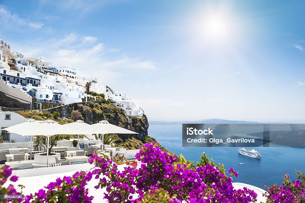 Santorini island, Greece Santorini island, Greece. Beautiful view on the sea Santorini Stock Photo