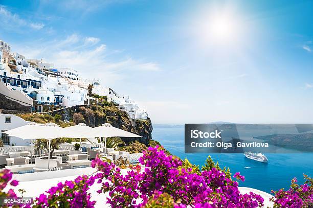 Santorini Island Greece Stock Photo - Download Image Now - Santorini, Greece, Mediterranean Culture