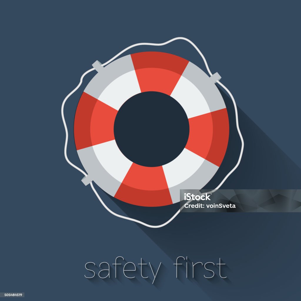 Flat Lifebuoy Lifebuoy icon in flat style. Vector illustration. Life Belt stock vector