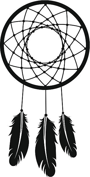 ilustraciones, imágenes clip art, dibujos animados e iconos de stock de dreamcatcher - north american tribal culture