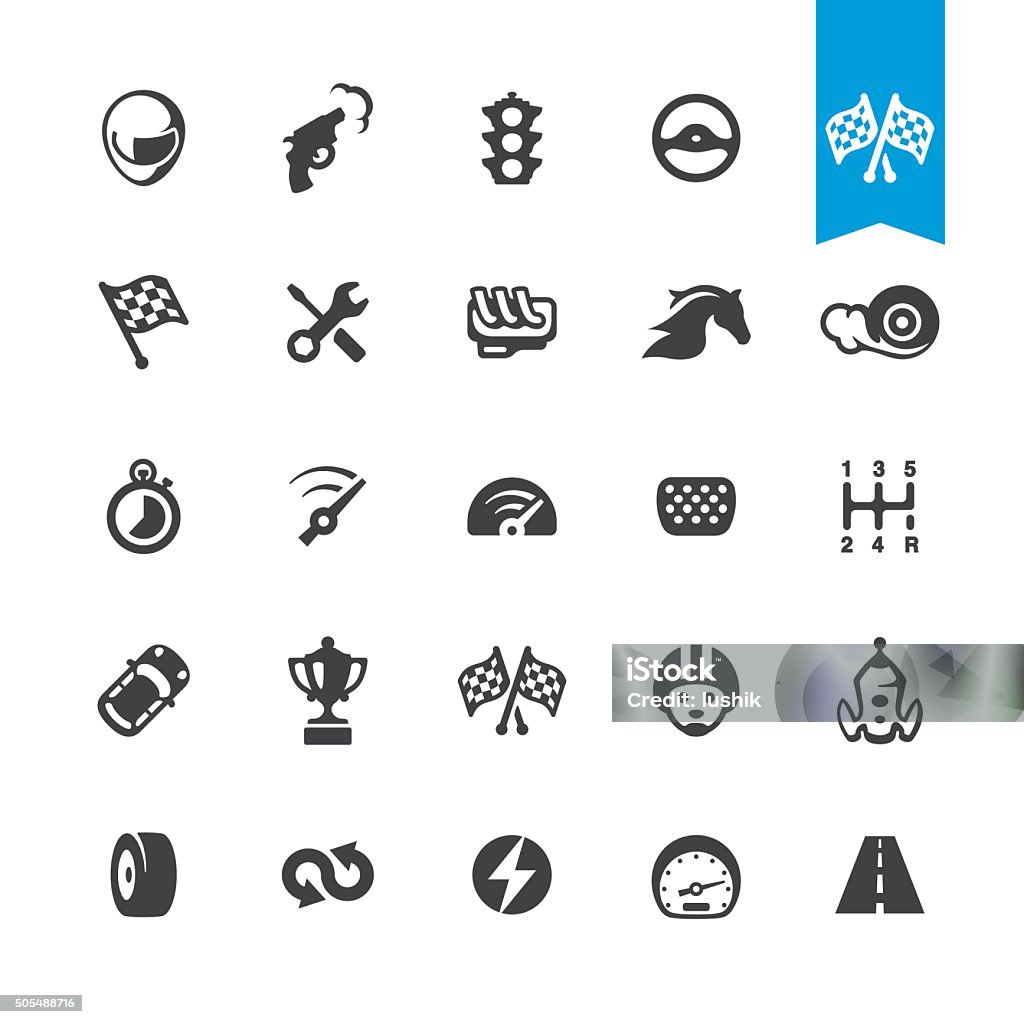 Motorsport and Auto Racing vector icons Motorsport and Auto Racing related BASE pack #28 Icon Symbol stock vector