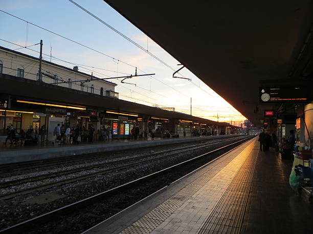istock Bologna train station at sunset 505488729