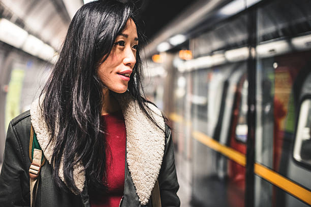 istock Chinese Woman waiting the metro 505489169