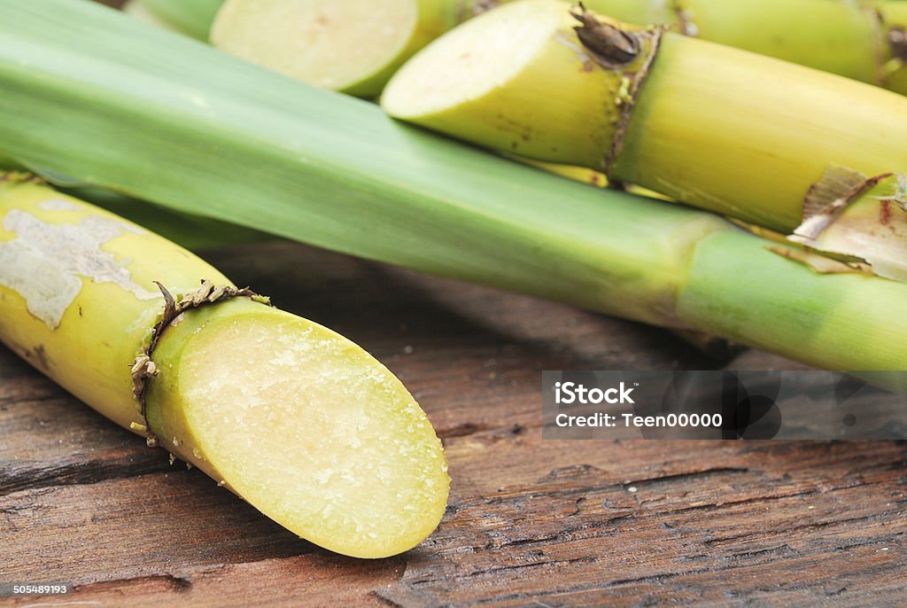 Close up Sugarcane Cross Section Stock Photo