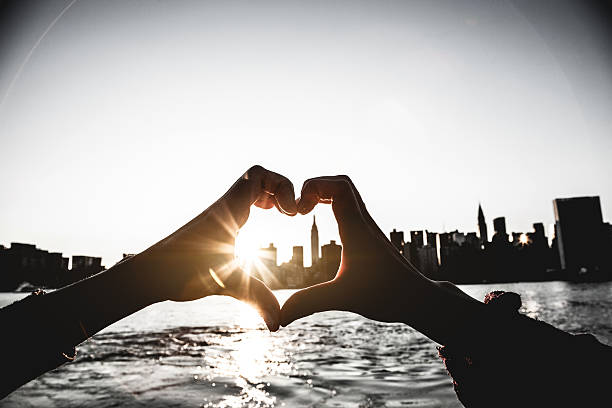 istock Heart shape at dusk in New York City 505489990